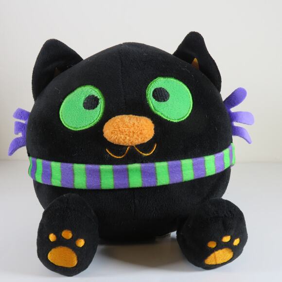 Black Cat Plush Toy Green Eyes Halloween Decor Stuffed Animal American Greetings - Picture 13 of 13